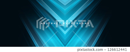 Black and blue 3D modern futuristic abstract geometric background 126612441