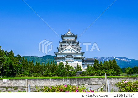 Blue sky and Katsuyama Castle, Katsuyama City, Fukui Prefecture Blue sky and Katsuyama Castle, Katsuyama City, Fukui Prefecture 126612454