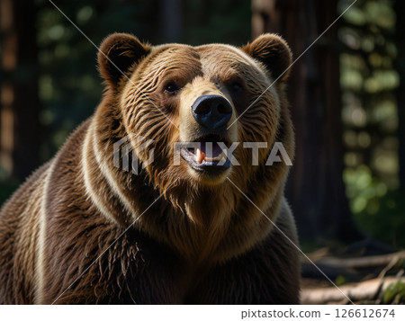 加拿大森林裡的灰熊 126612674