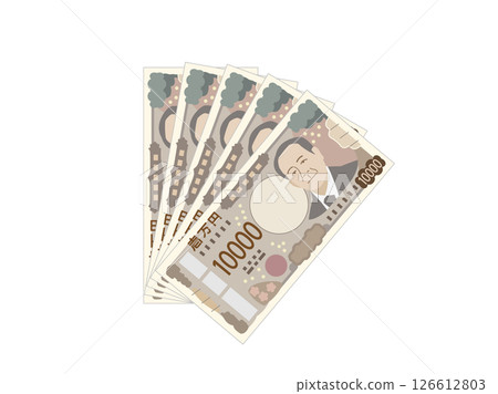 Illustration of the new 50,000 yen banknote Illustration of the new 50,000 yen banknote 126612803