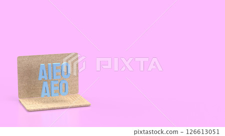 The AEO and AIEO on notebook for technology concept 3d Rendering. The AEO and AIEO on notebook for technology concept 3d Rendering. 126613051