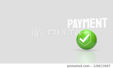 The Green sphere and icon on white background 3d Rendering. The Green sphere and icon on white background 3d Rendering. 126613087