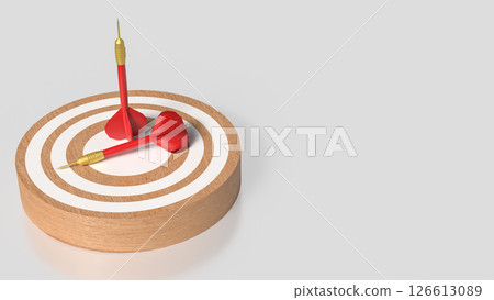 The Red darts and Blue eye target for Business concept. 126613089