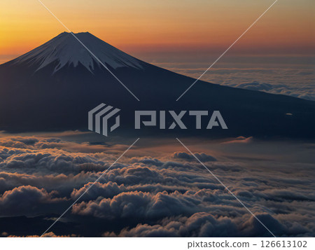 Sunset and Mount Fuji Sunset and Mount Fuji 126613102