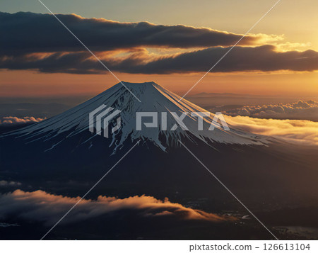 Sunset and Mount Fuji 126613104