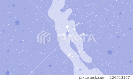 夏季大三角、銀河系和星座插圖背景 夏季大三角、銀河系和星座插圖背景 126613167