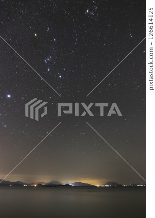 瀨戶內海的秋天星空獵戶座 瀨戶內海的秋天星空獵戶座 126614125