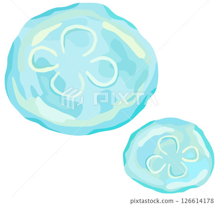 水母插畫向量素材的頂視圖 水母插畫向量素材的頂視圖 126614178