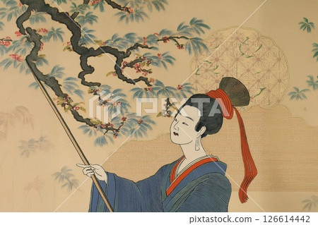 An image of a painting of an old fortune teller An image of a painting of an old fortune teller 126614442