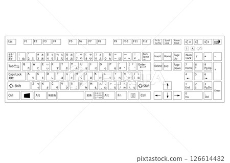 Keyboard PC illustration material Desktop PC Simple Keyboard PC illustration material Desktop PC Simple 126614482