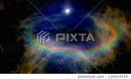 A diamond ring made of a billion stars 126614584