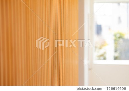 Interior: Image of a louvered wall 126614606