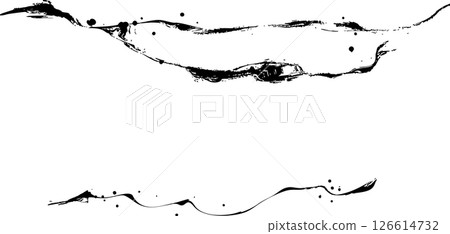 Dripping ink line transparent material Dripping ink line transparent material 126614732