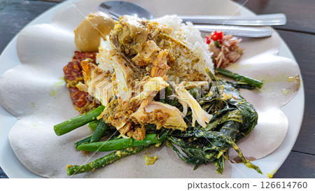 Local food in Bali! Delicious looking Nasi Campur Local food in Bali! Delicious looking Nasi Campur 126614760