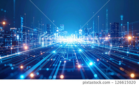 High-quality background art drawn using futuristic CG High-quality background art drawn using futuristic CG 126615020