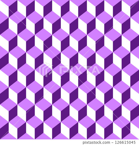 Seamless background material with rows of cubes. Swatch compatible. Rectangle texture. Purple. 126615045