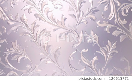 《AI圖片》花紋白玻璃背景素材 126615771