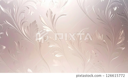 《AI圖片》花紋白玻璃背景素材 《AI圖片》花紋白玻璃背景素材 126615772