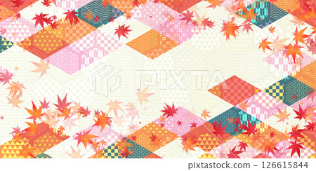  秋葉槭樹秋天背景 126615844