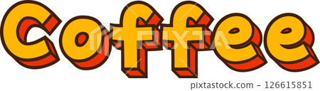 Yellow letters with pop characters 126615851