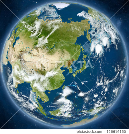 以朝鮮為中心的地球儀插圖 以朝鮮為中心的地球儀插圖 126616160