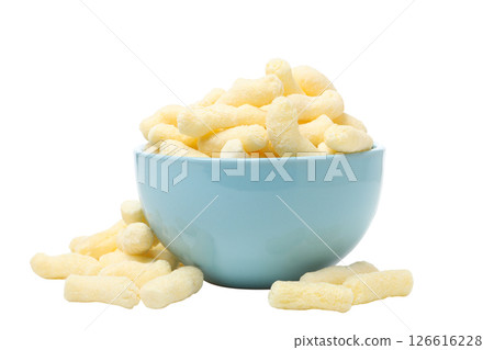PNG, Corn sticks in bowl, isolated on white background PNG, Corn sticks in bowl, isolated on white background 126616228