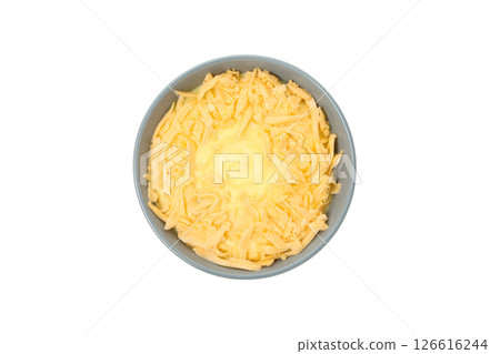 PNG,Cheese soup bowl with grated cheese on top, isolated on white background PNG,Cheese soup bowl with grated cheese on top, isolated on white background 126616244