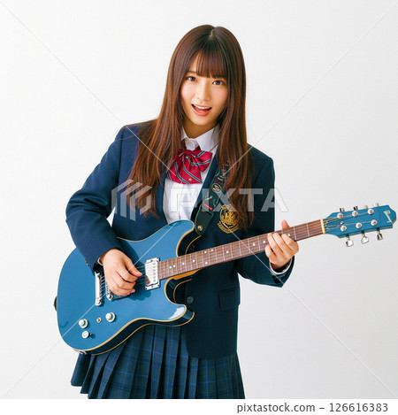 guitar, guitars, high school girl 126616383