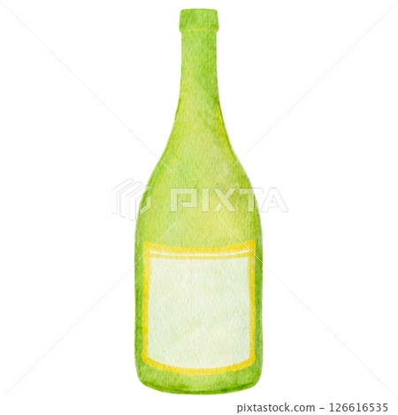Wine white wine drink watercolor illustration Wine white wine drink watercolor illustration 126616535
