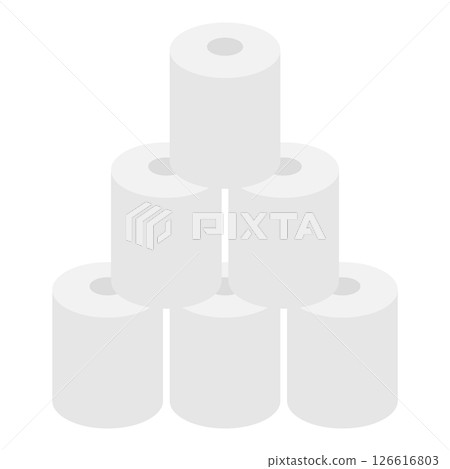 堆疊衛生紙的簡單插圖 堆疊衛生紙的簡單插圖 126616803