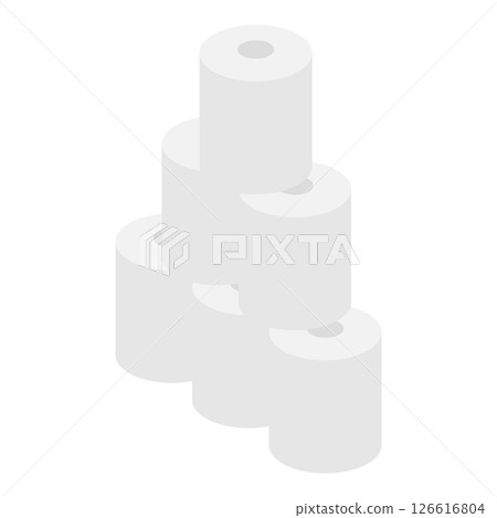 堆疊衛生紙的簡單插圖 堆疊衛生紙的簡單插圖 126616804