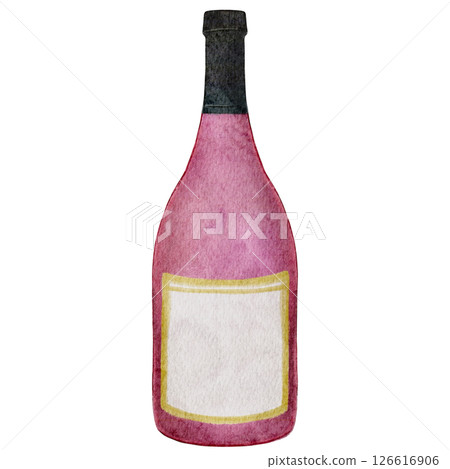 Wine red wine drink watercolor illustration 126616906