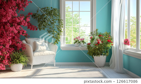 花背景素材（生成AI） 126617086