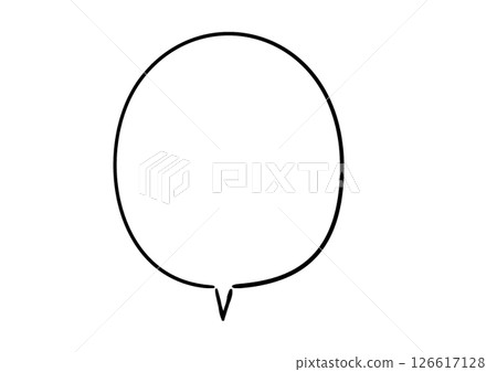 手繪風格對話泡泡，單項，白色塗漆 126617128