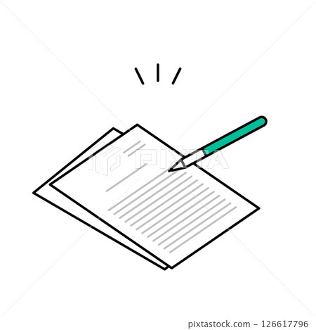 確認向量圖之前的文件和筆的圖像 確認向量圖之前的文件和筆的圖像 126617796