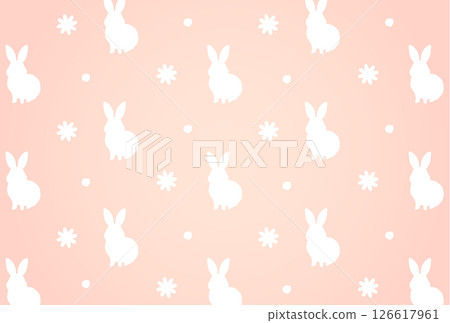 鮮花和兔子 126617961