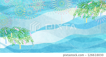 七夕夏季條背景 126618030