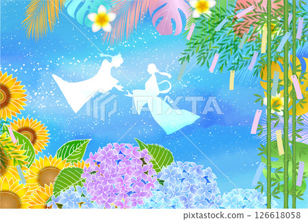 Tanabata Milky Way Summer Background 126618058