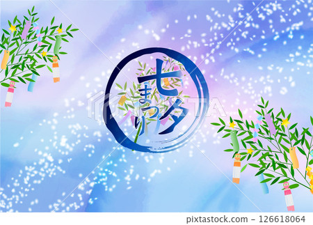 Tanabata summer strips background 126618064