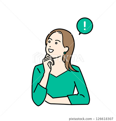 Image illustration of a woman in casual clothes 126618307