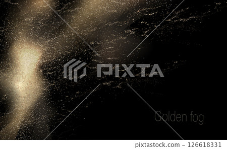 Exquisite isolated golden chaotic background with bright glitter Exquisite isolated golden chaotic background with bright glitter 126618331