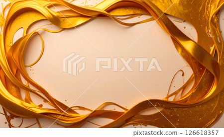 Gold Abstract Frame 126618357