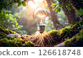 Landscape with a light bulb 126618748