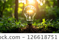 Landscape with a light bulb 126618751