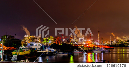 Factory night view, Keihin Industrial Area, Chidori Factory night view, Keihin Industrial Area, Chidori 126619176