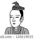 Black and white deformed illustration of Akechi Mitsuhide 126619635