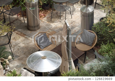 Cafe restaurant tables and chairs Cafe restaurant tables and chairs 126619669