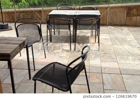 Cafe restaurant tables and chairs Cafe restaurant tables and chairs 126619670