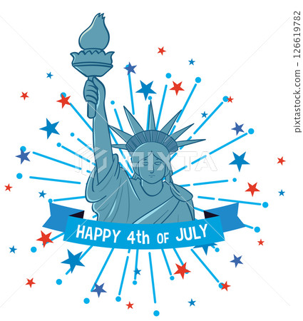 Statue of Liberty with 4th of July Fireworks Statue of Liberty with 4th of July Fireworks 126619782