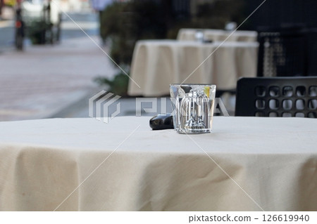 Restaurant tables and chairs Restaurant tables and chairs 126619940